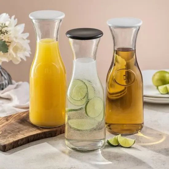 JoyJolt&reg; 35oz. Hali Glass Carafe Bottle Pitchers Set {6}