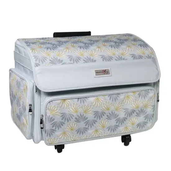 Everything Mary White 4-Wheels Deluxe Sewing Machine Storage Case {1}