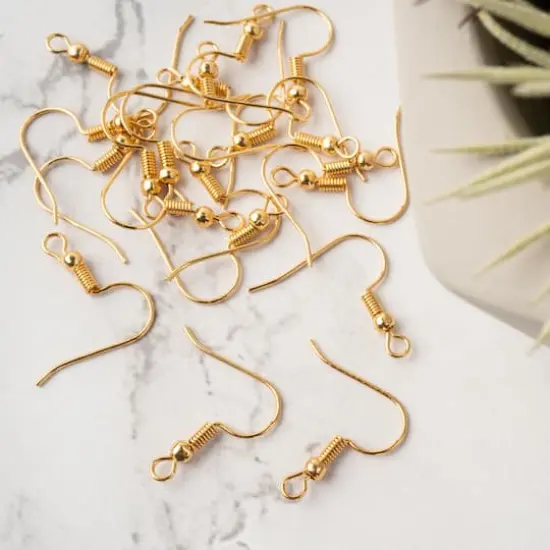 Fish Hook Ear Wires, 20ct. by Bead Landing&trade; 18K Gold Plated {3}