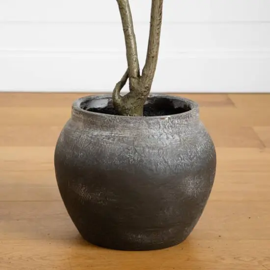 4ft. Artificial Audrey Ficus Tree in Rustic Decorative Planter {6}