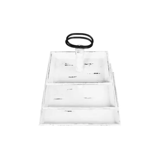 Hello Honey&reg; 25" White Decorative 3 Tier Tray {3}