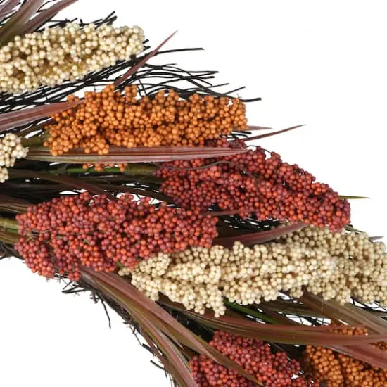 22" Orange Heather Wreath by Ashland&reg; {3}