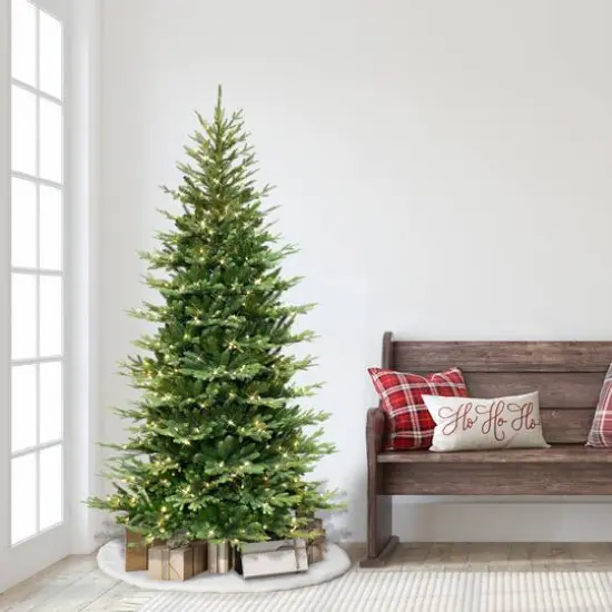 6.5ft. Pre-Lit Balsam Fir Artificial Christmas Tree, Clear Lights {4}