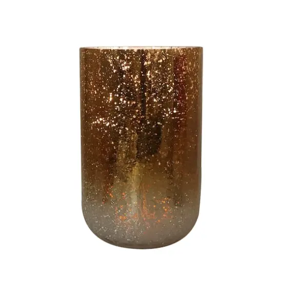 9.5" Ombre Glass Hurricane Candle Holder by Ashland Yellow {4}