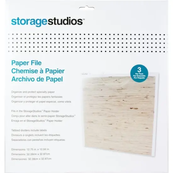 Storage Studios 13" x 13" Paper Files with Tabbed Dividers & Labels, 3ct. {1}