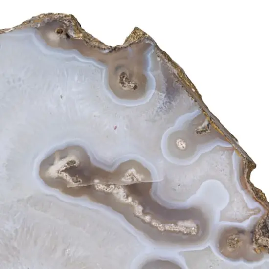 Hello Honey&reg; 6" Natural & Brass Finish Agate & Metal Wall Lamp {5}