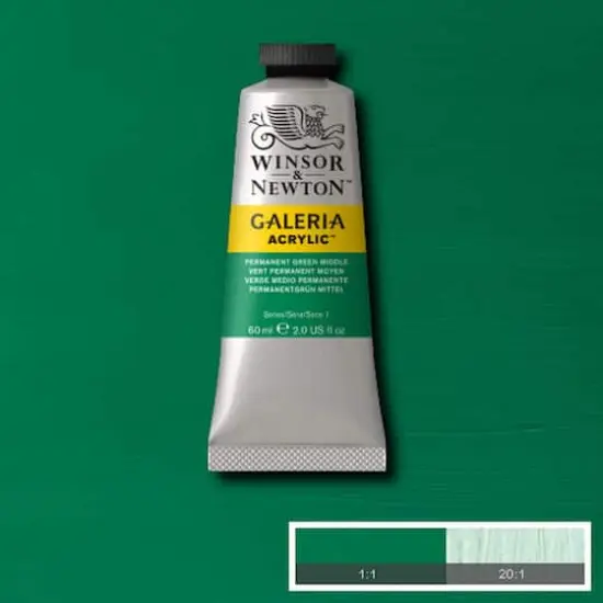 Winsor & Newton&trade; Galeria Acrylic&trade;, 60mL Permanent Green Middle {3}
