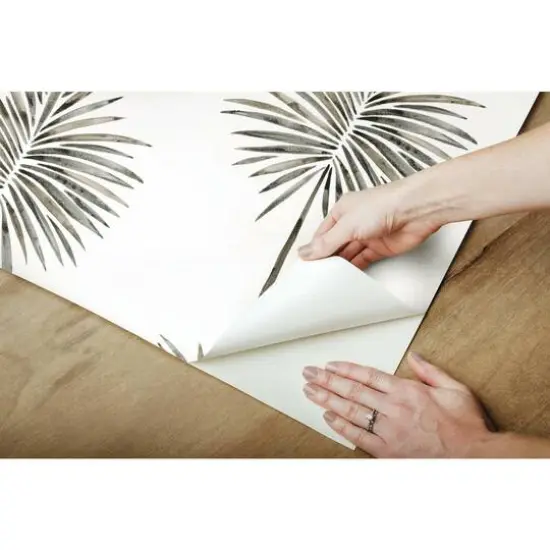 RoomMates Cat Coquillette Fun Fronds Peel & Stick Wallpaper Black/White {7}