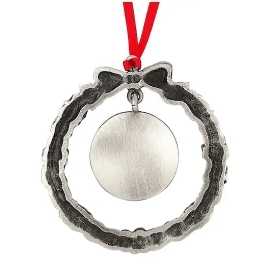 Wreath Ornament With Colorized Quarter Penguin Coin {4}