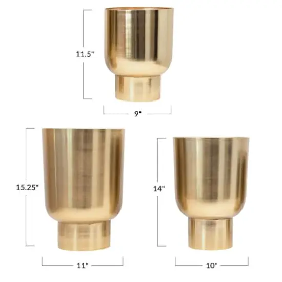 Hello Honey&reg; Gold Metal Planters Set, 3ct. {5}
