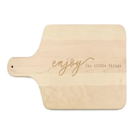 Enjoy the Little Things 17" x 8" Maple Paddle Cutting Board {1}