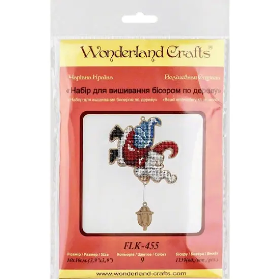 Wonderland Crafts Angel Santa Ornament Bead Embroidery on Wood Kit {4}