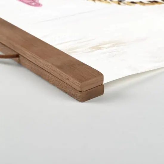 Gnome Valentine Basket Teak Hanging Canvas Wall Art {3}