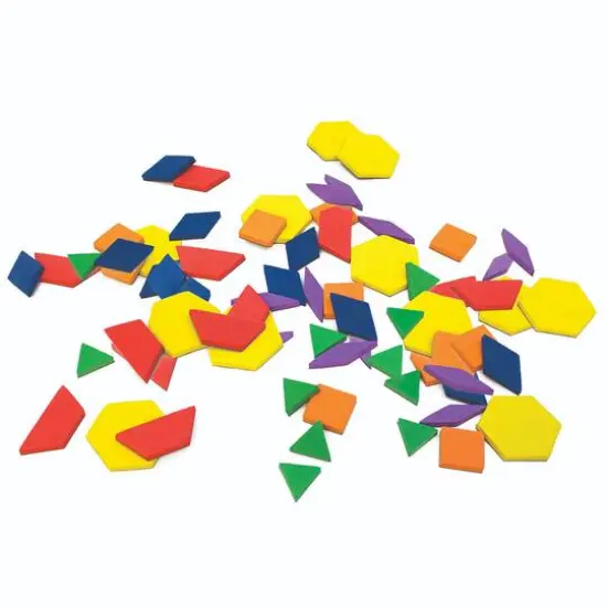 Junior Learning® Rainbow Pattern Blocks Magnetic Activities Learning Set {5}