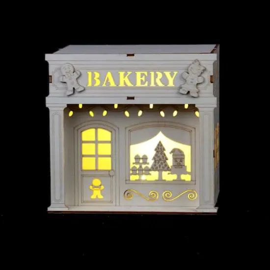 5.5" DIY Villages Bakery LED Wood D&eacute;cor by Make Market&reg; {3}