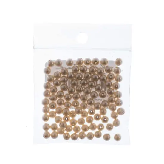 Preciosa Maxima 4mm Glass Nacre Pearls, 100ct. Cream {3}