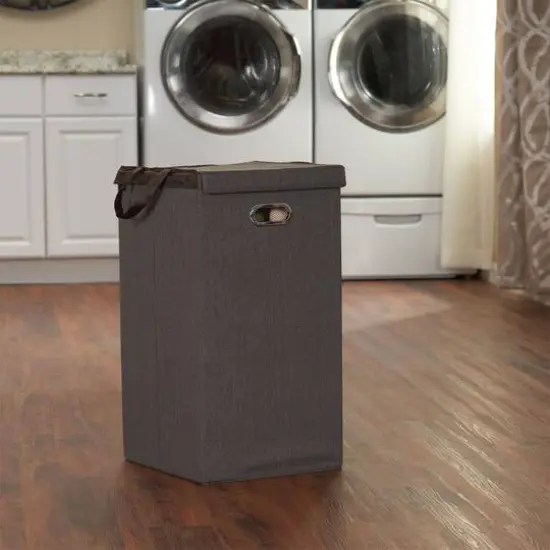 Household Essentials 26" Laundry Hamper with Lid Cobblestone {4}