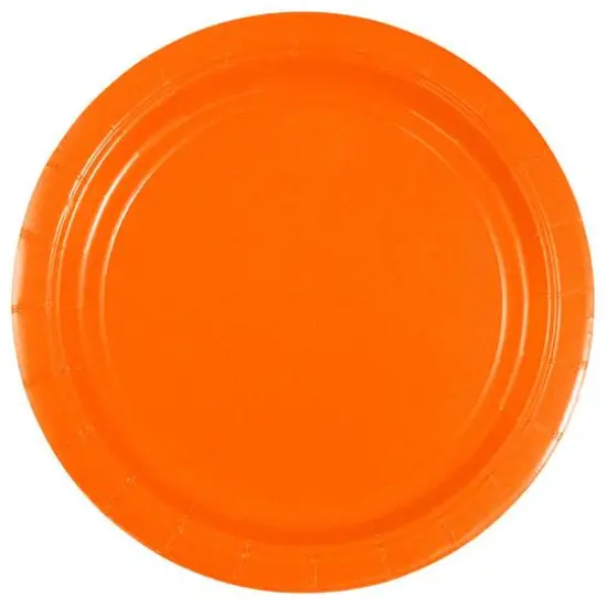 JAM Paper 7" Paper Party Plates, 50ct. Orange {1}