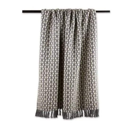 DII&reg; Gray Urban Check Throw {4}