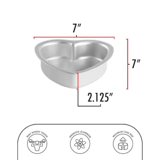 Fat Daddio's&reg; ProSeries 6" x 2" Heart Cake Pan {4}