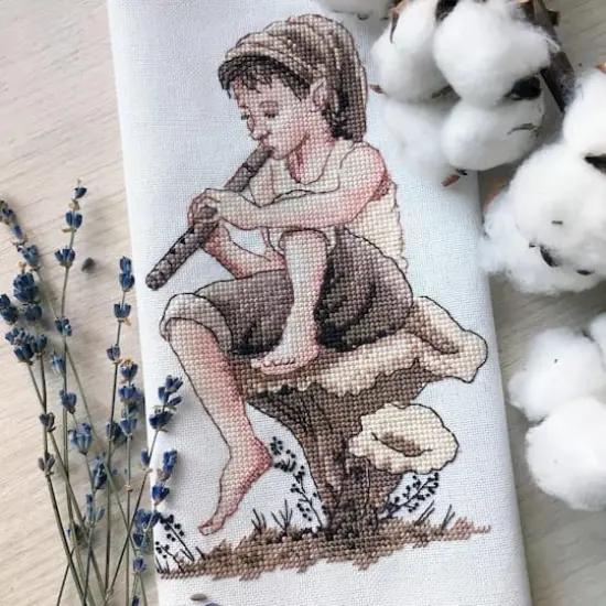 Neocraft Shepherd Boy Cross Stitch Kit {3}