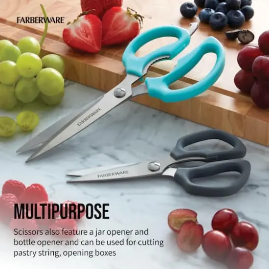 Farberware Aqua & Gray 2 Piece Shears Set {6}