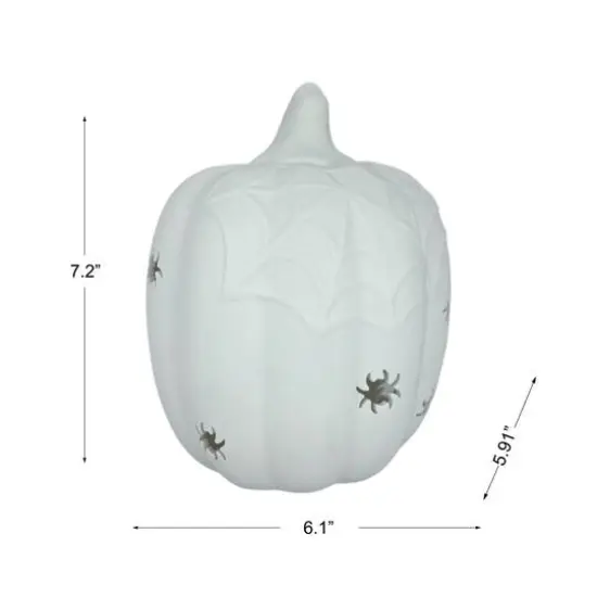 7.25" DIY Ceramic LED Pumpkin with Spiders D&eacute;cor by Make Market&reg; {8}