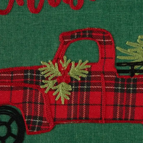 DII&reg; 108" Merry Christmas Truck Embroidered Table Runner {10}