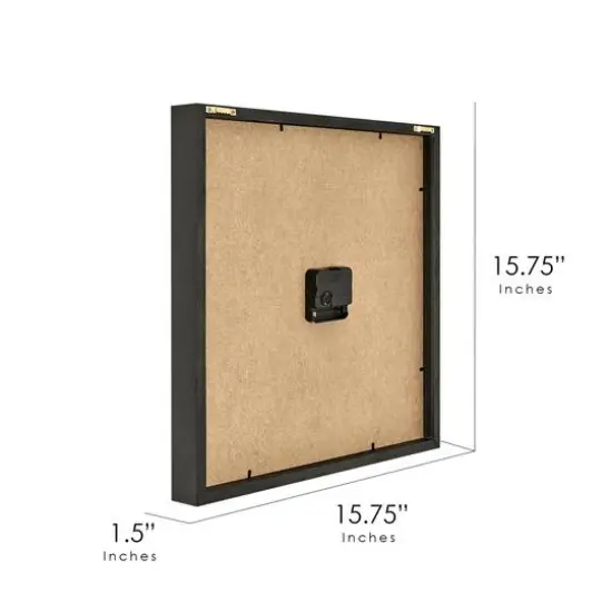 American Art Decor Framed Vinyl 15.75" x 15.75" Wall Clock  {9}