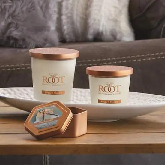 Root Candles 6.3oz. Small Scented Honeycomb Veriglass Jar Candle French Vanilla {4}