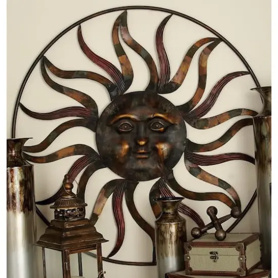 36" Rustic Sun Outdoor Wall D&eacute;cor {8}