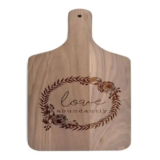 Love Abundantly 8" x 17" Walnut Paddle Cutting Board {1}