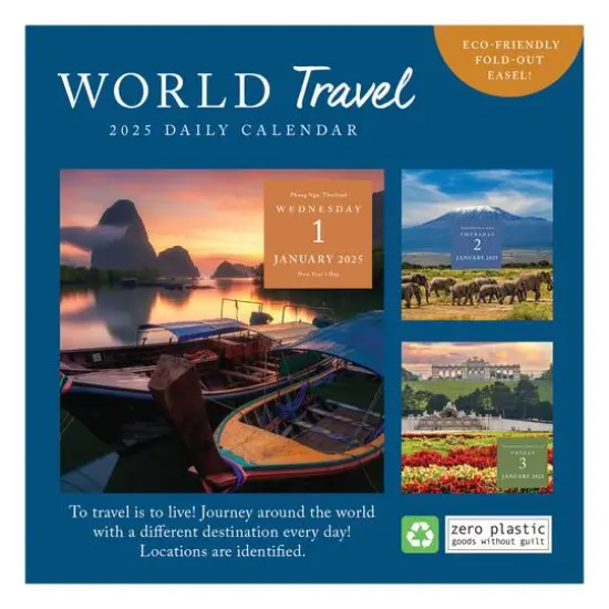 TF Publishing 2025 World Travel Daily Desktop Calendar {3}