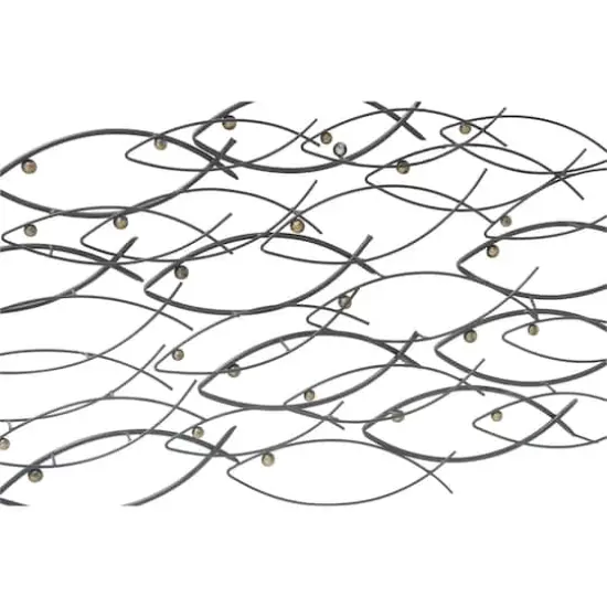 39" Dark Gray Metal Coastal Fish Wall D&eacute;cor {4}