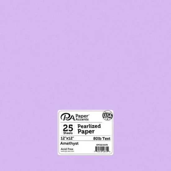PA Paper&trade; Accents 12" x 12" 80lb. Pearlized Paper, 25 Sheets Amethyst {1}