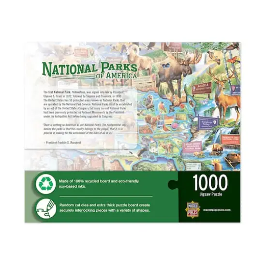 National Parks of America - Map Puzzle: 1000 Pcs {5}