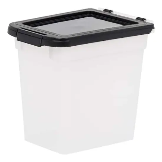 Clear & Black 12.75qt. Pet Food Container With Sealed Top {3}