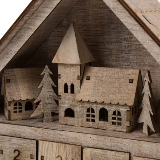 Glitzhome&reg; 15" LED Wooden Countdown Farmhouse {5}