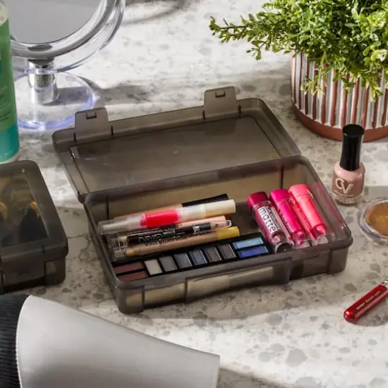 IRIS® Small Translucent Gray Snap-Tight Lid Supply Organizers, 10ct. {5}