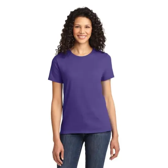 Port & Company&reg; Colors Ladies Essential T-Shirt Purple {3}