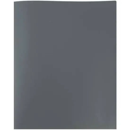 JAM Paper 9.5" x 11.5" Plastic 2 Pocket School POP Folders, 6ct. Grey {7}
