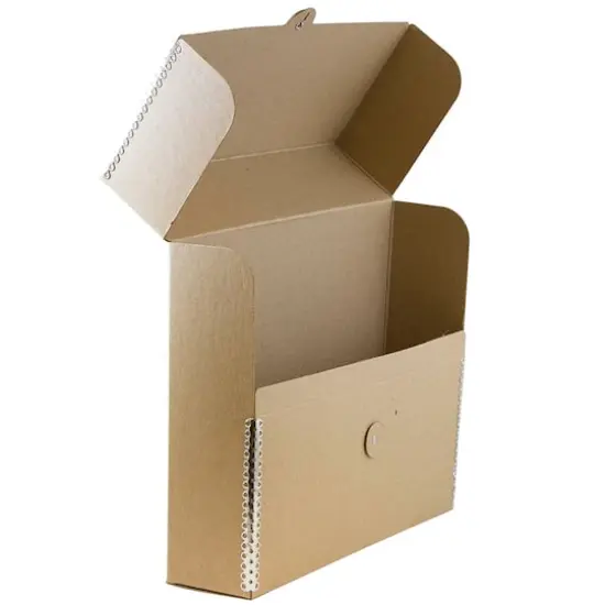 JAM Paper Kraft Brown with Metal Edge Button & String Tie Portfolio 9.5" x 12" {6}