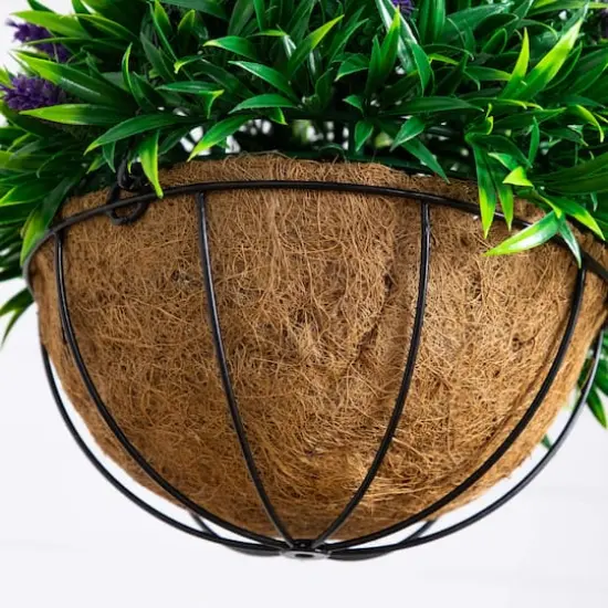 18in. UV Resistant Artificial Lavender Hanging Basket (Indoor/Outdoor) {5}