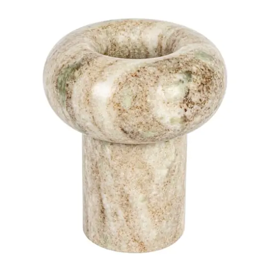 Hello Honey&reg; 4.7" Beige Marble Tealight Holder {1}