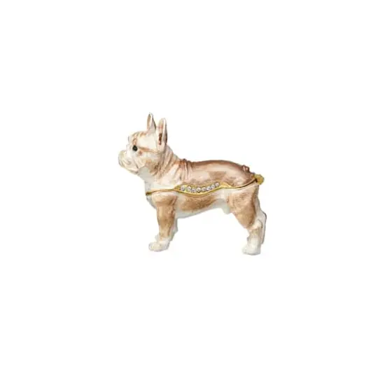 Hello Honey&reg; 3" Multicolor French Bulldog Jeweled Trinket Box {3}