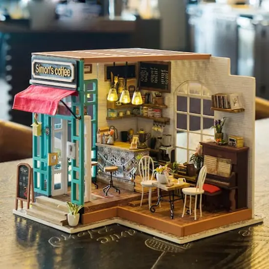 Rolife&reg; Simon's Coffee Shop DIY Miniature House Kit {3}