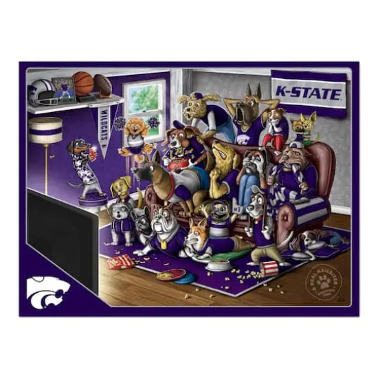 College Football Purebred Fans A Real Nailbiter 500 Piece Puzzle Kansas State Wildcats {5}