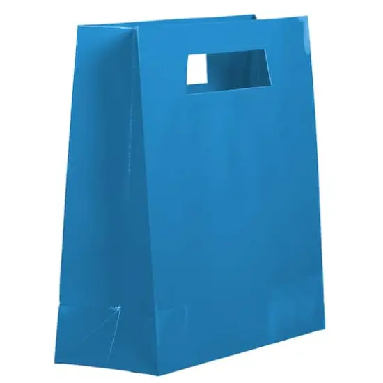 JAM Paper Large Heavy Duty Rectangle Handle Gift Bags, 3ct. Blue {5}