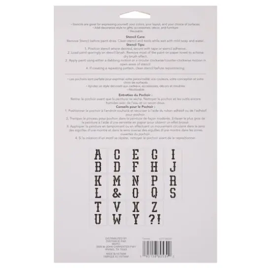 4" Western Alphabet Serif Stencils by Craft Smart&reg; {5}