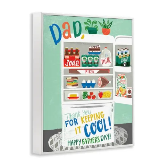 Stupell Industries Keeping It Cool Father's Day Framed Giclee Art White {4}
